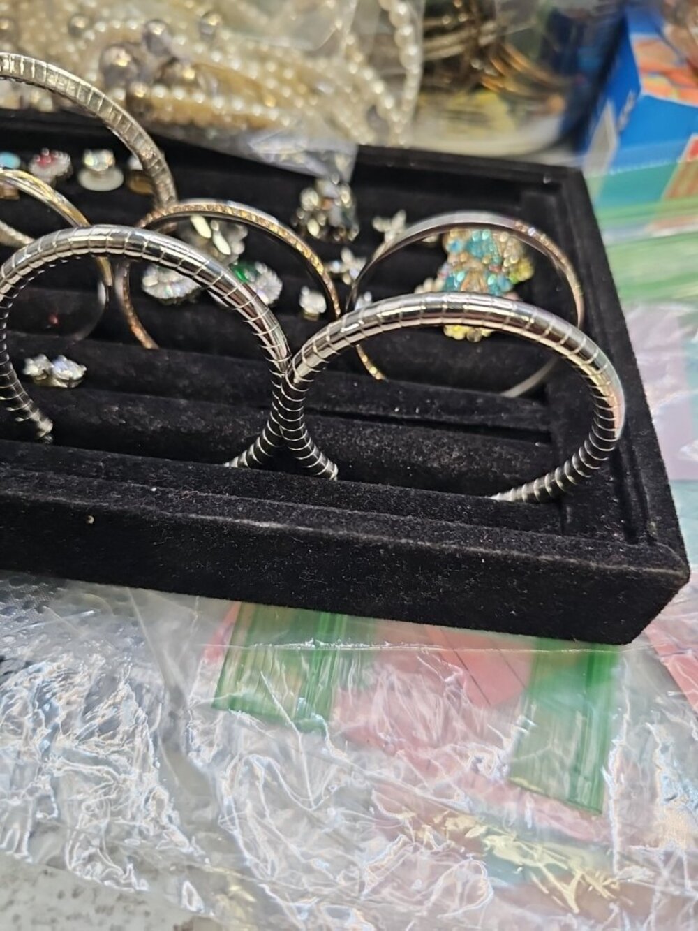 Earrings Pierced Hoops 2.5 Inches Silver-tone .